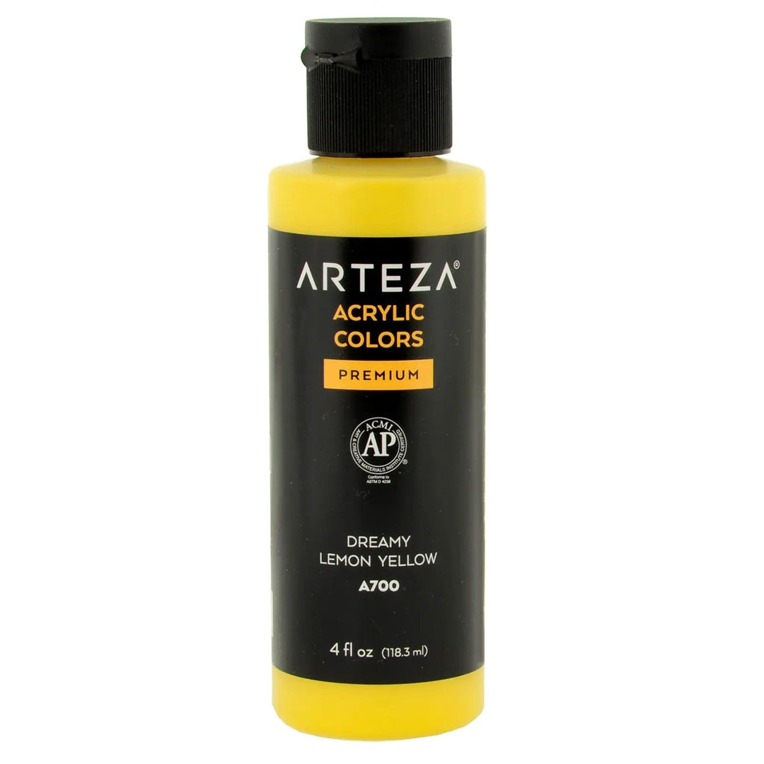 Dreamy Lemon Yellow A700 Arteza Acrylic Colour Paint in a 118ml bottle