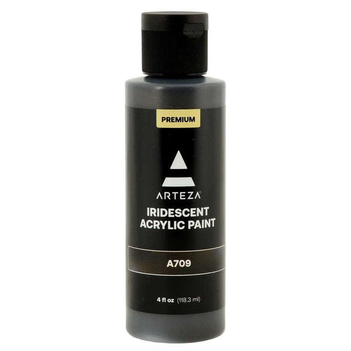 Black A709 Arteza Iridescent Acrylic Colour Paint in a 118ml bottle