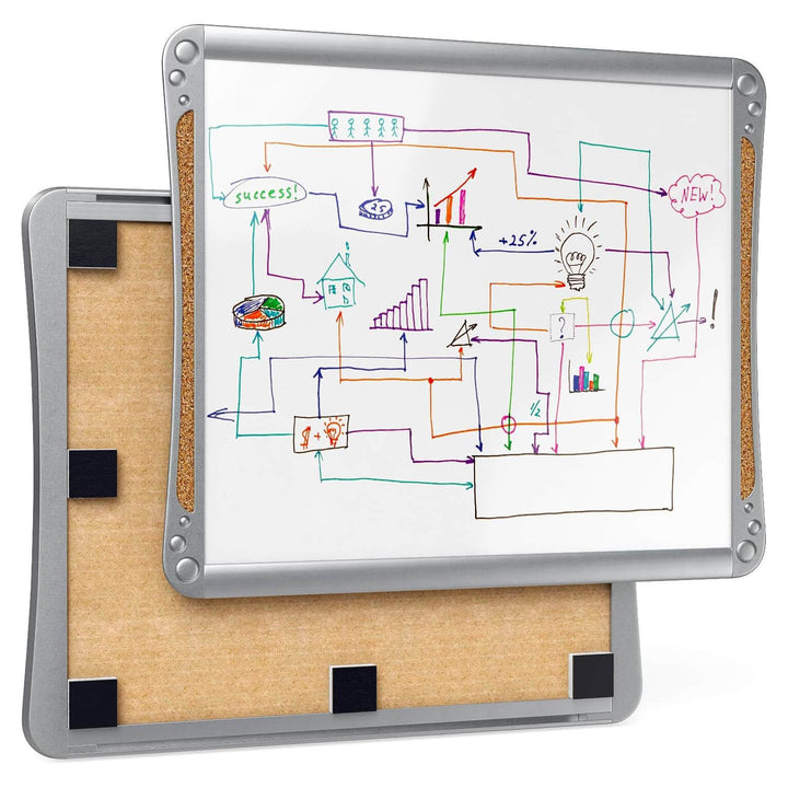 Arteza Framed Magnetic Whiteboards With Cork 12" x 14" Pack Of 2