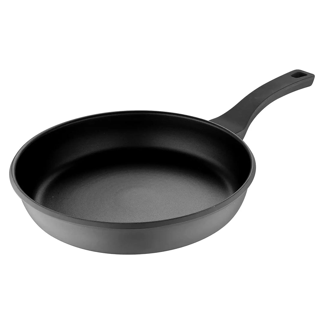 Black retro style frying pan with non-stick coating