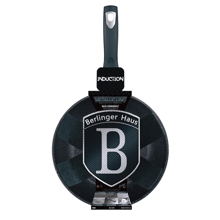 Black frying pan with &