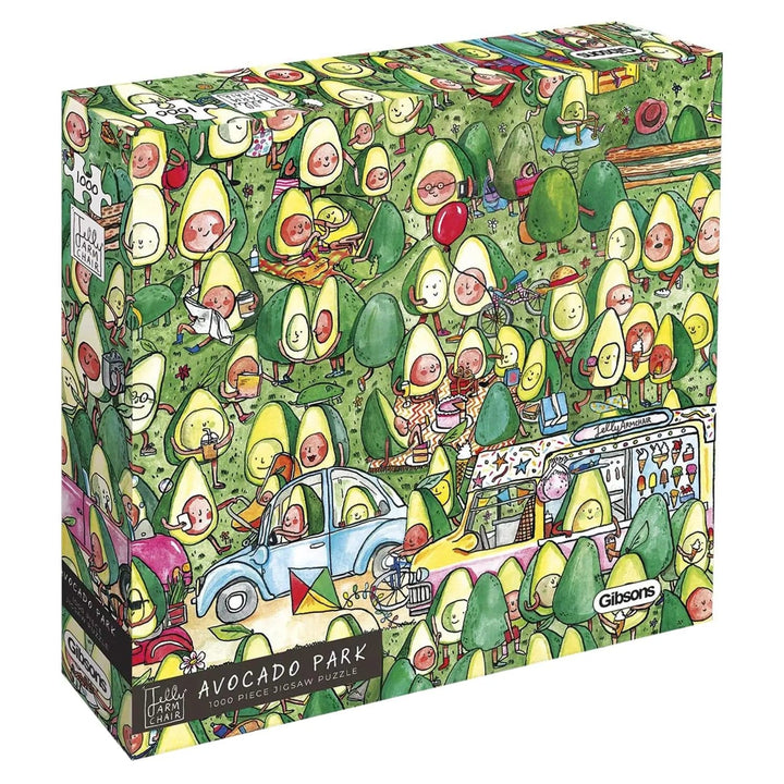 Box of Avocado Park 1000 pieces jigsaw puzzle from Gibson