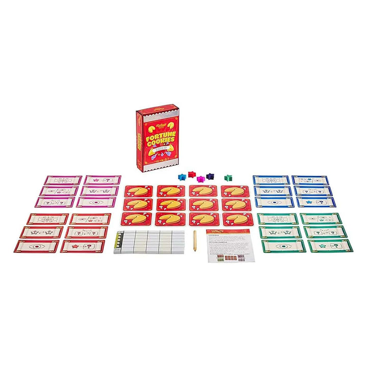 Fortune Cookies game box and contents laid out