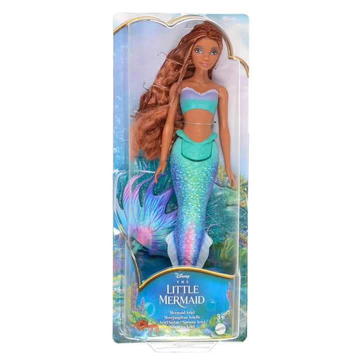 Disney the Little Mermaid doll with long red hair in window display packaging