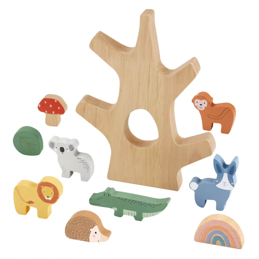 Fisher-Price Wooden Balance Tree with 9 shapes to stack or place