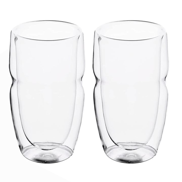 MasterPro set of 2 double walled borosilicate high glass tumblers