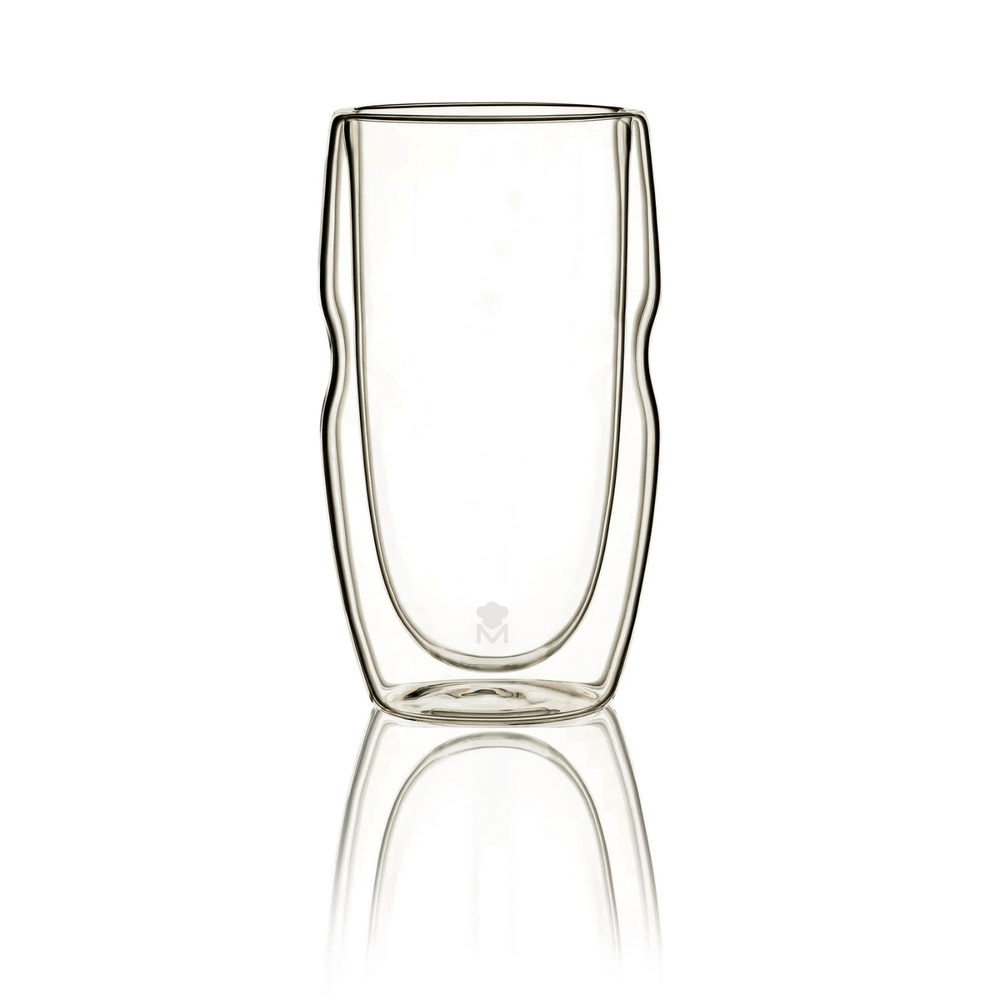 single double walled glass with masterpro logo on the bottom 