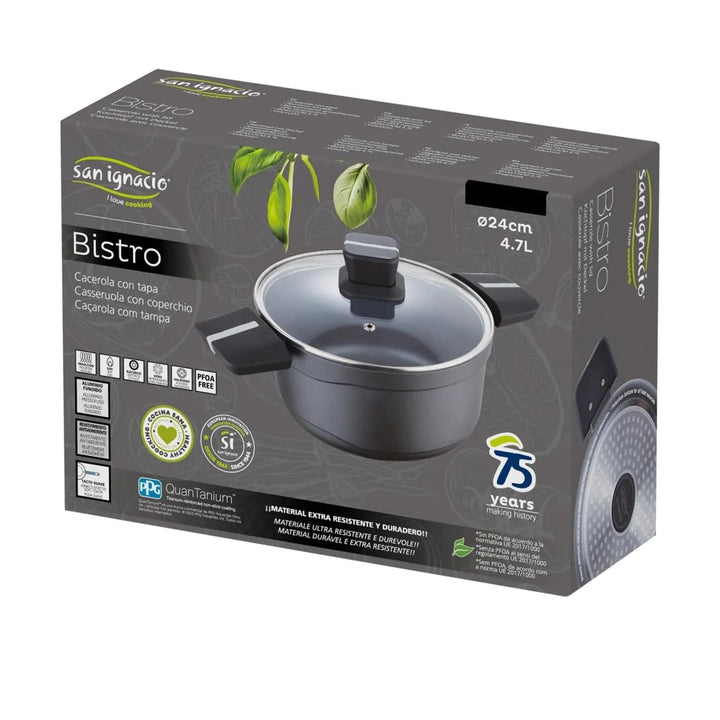 Box packaging for Bistro 4.7L casserole dish with tempered glass lid