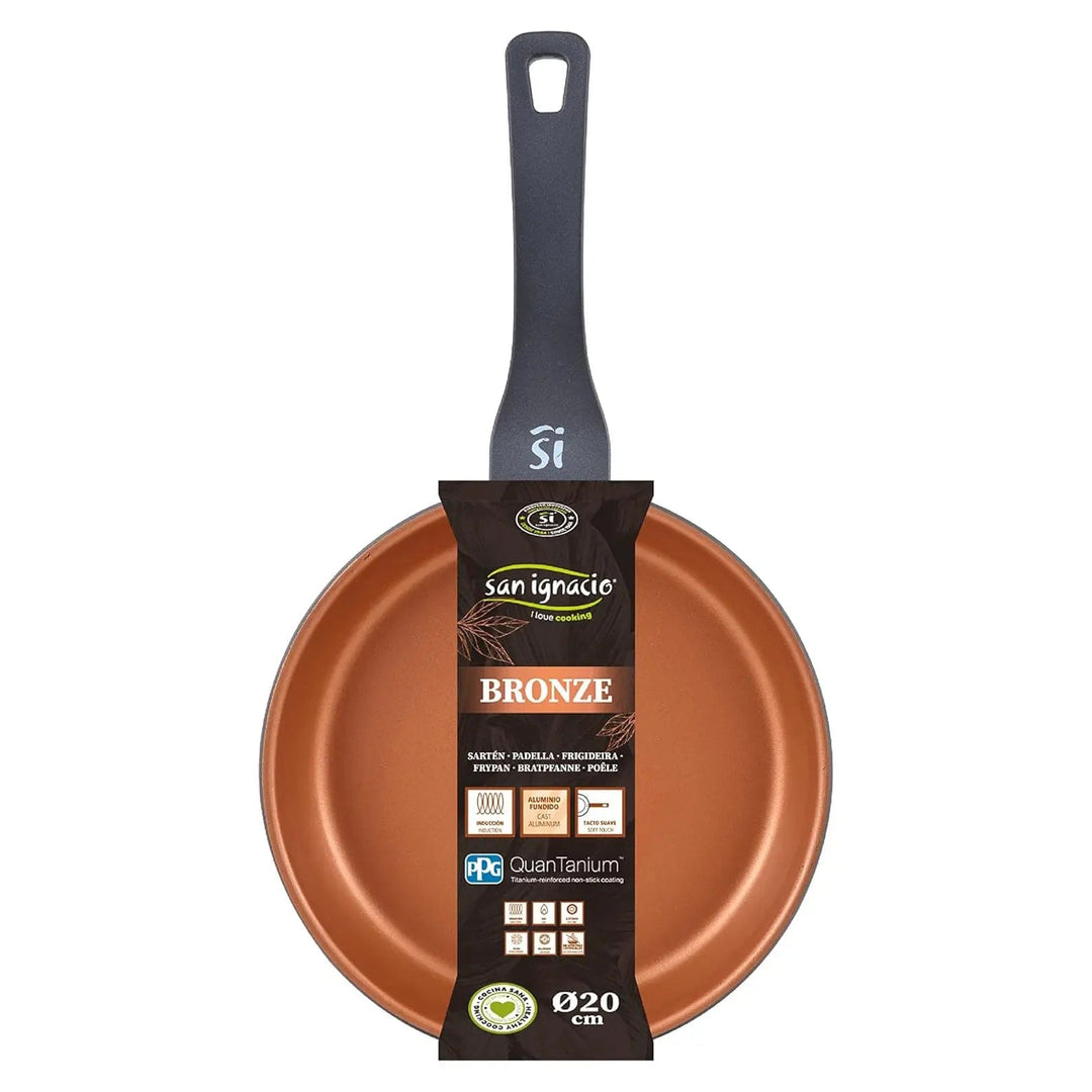 20cm Bronze frying pan with Quantanium coating from san ignacio