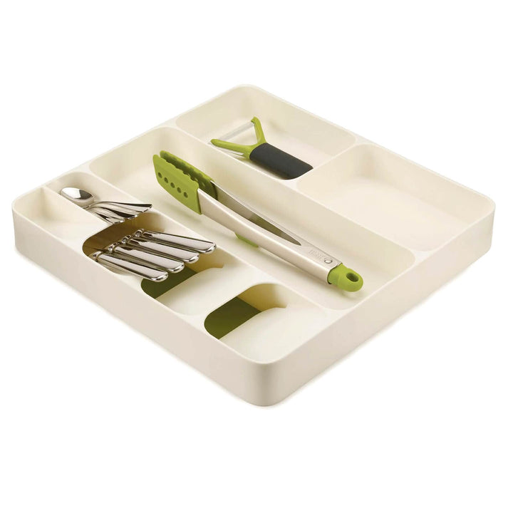 Joseph Joseph Drawer Organiser Tray Cutlery Utensils Cream/Green