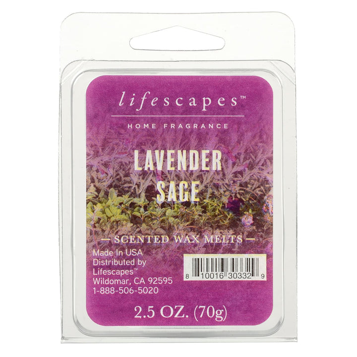 Pack of Lavender sage scented wax melts from lifescapes