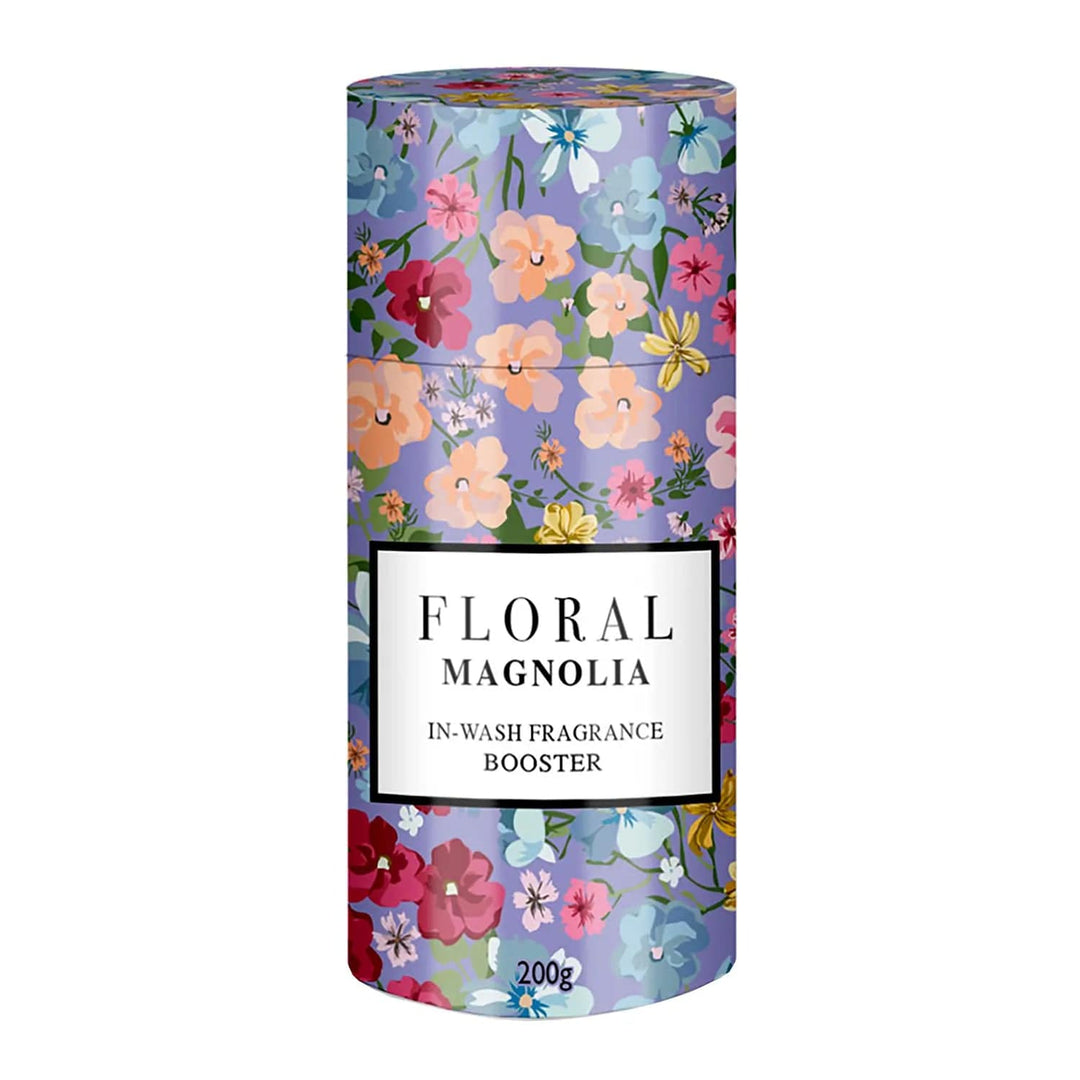 Floral Magnolia Scented in-wash fragrance booster crystals in a 200g pretty flowers pack