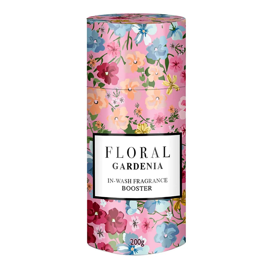 Floral Gardenia Scented in-wash fragrance booster crystals in a 200g pretty flowers pack