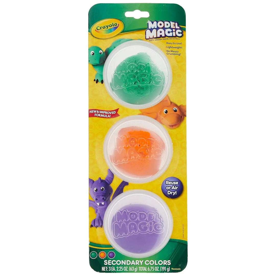 Crayola Model Magic in green, orange and purple secondary colours