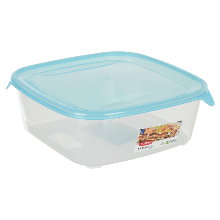 Curver Fresh &amp; Go food storage container with blue plastic lid