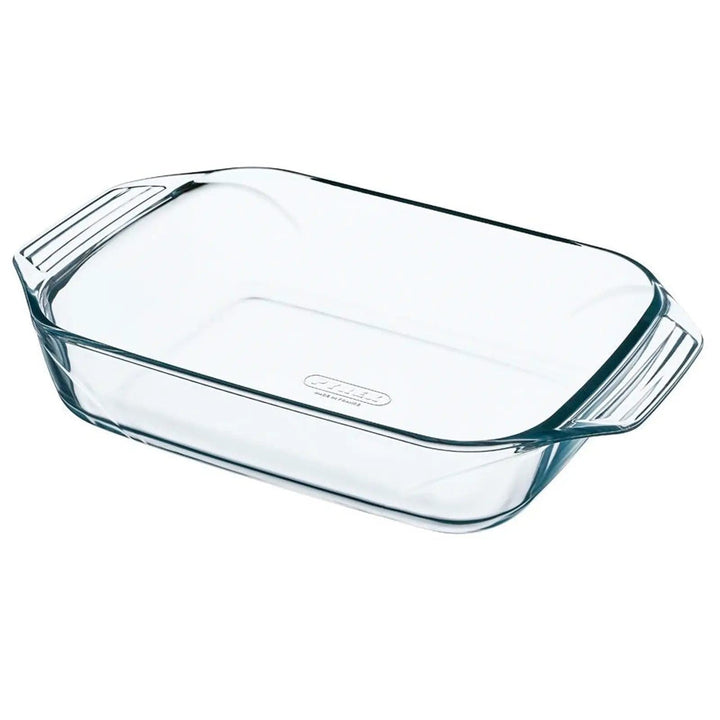 Pyrex rectangle glass roasting dish for oven cooking