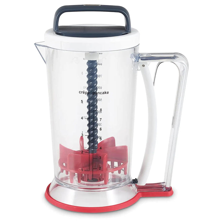 Hnad mixer, blender jug with plastic blades and pump action blending handle