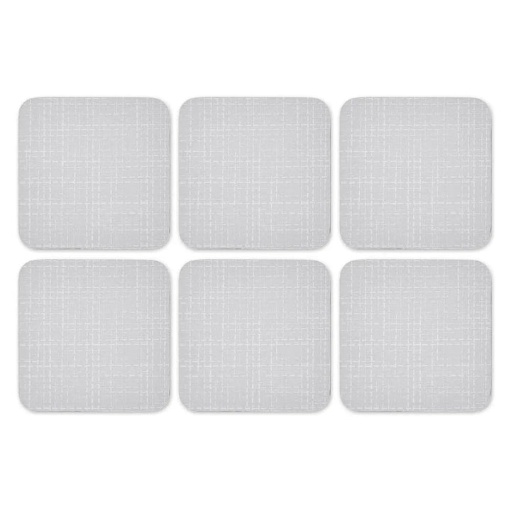 Set of 6 hessian grey pattern coasters from Pimpernel