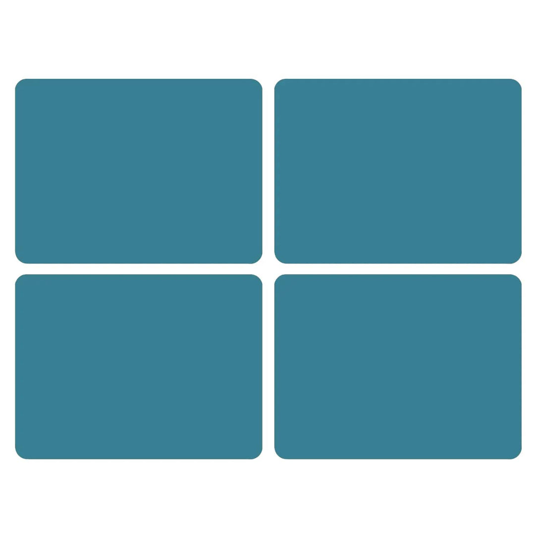 Set of 4 teal colour placemats