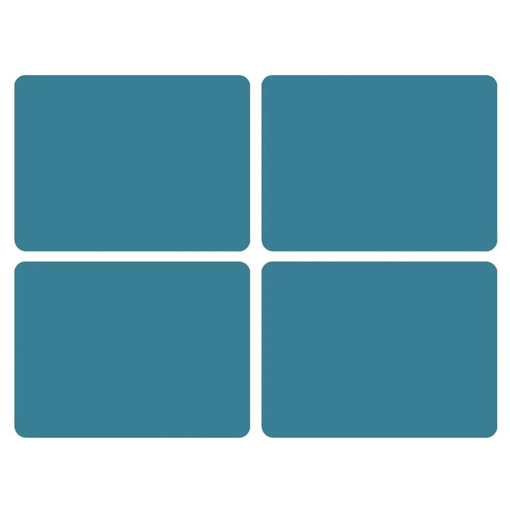 Set of 4 teal colour placemats