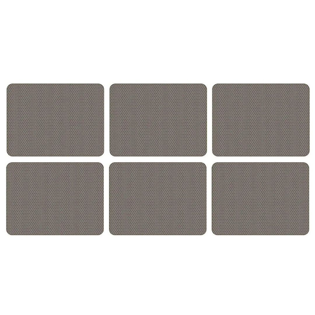 Kingley mini floral brown and grey set of 6 placemats