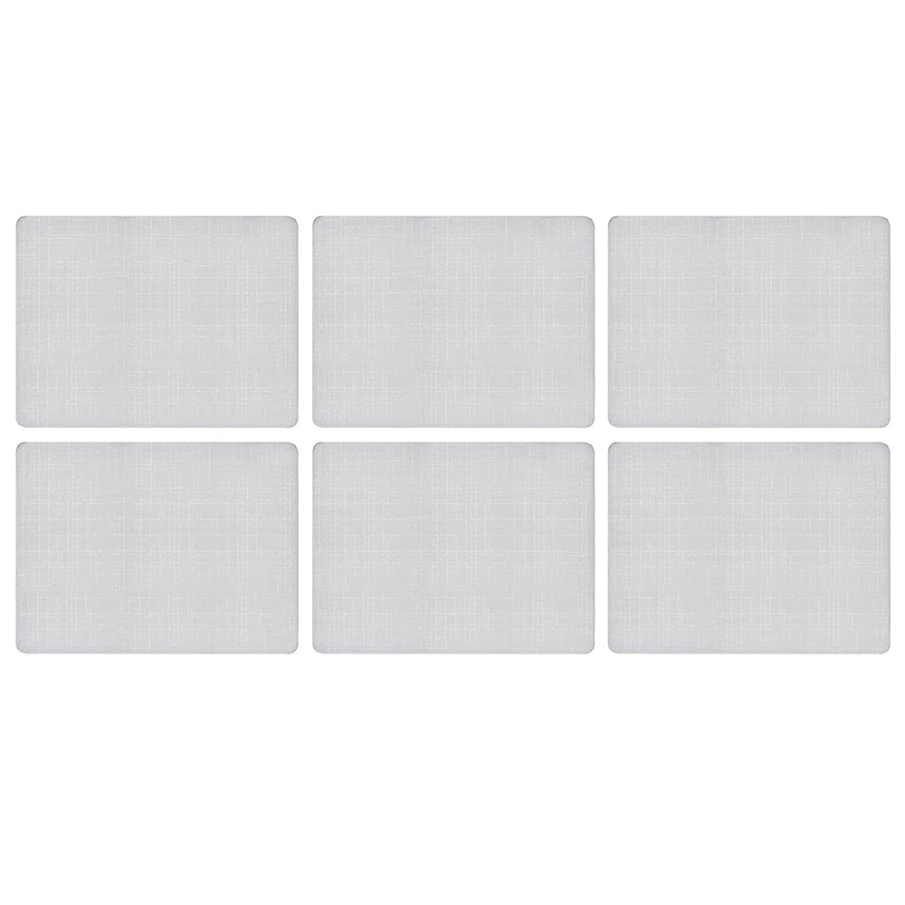 Hessian grey pattern set of 6 placemats