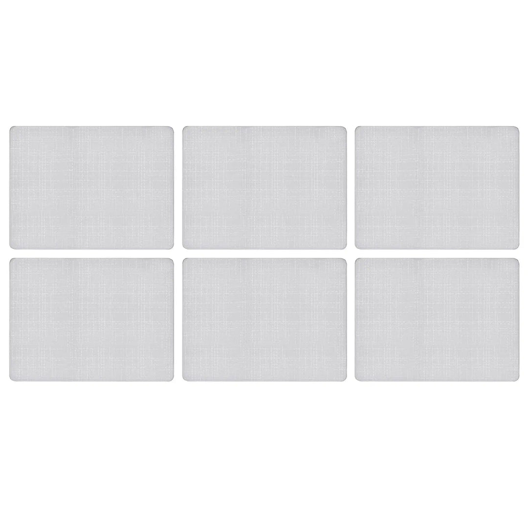 Hessian grey pattern set of 6 placemats