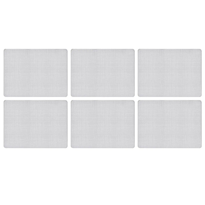 Hessian grey pattern set of 6 placemats