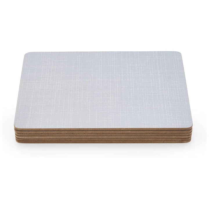 set of 6 grey stacked placemats