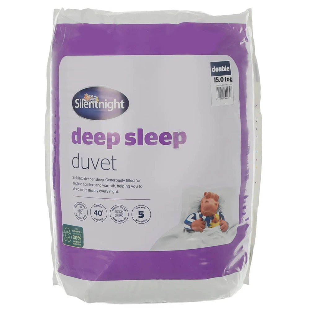 Silentnight deep sleep duvet double size 15.0 tog rated in packaging