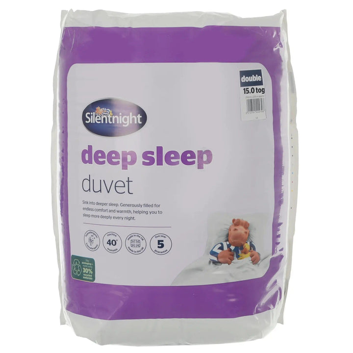 Silentnight deep sleep duvet double size 15.0 tog rated in packaging