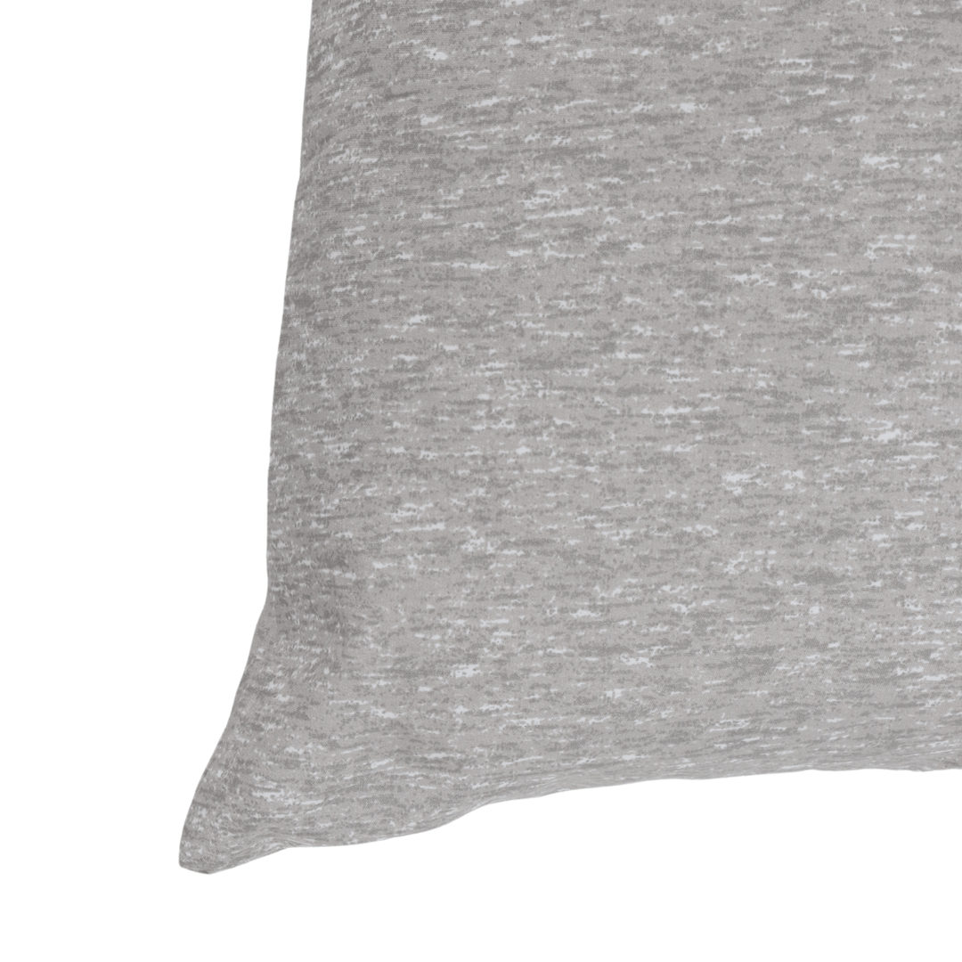 grey marl pillow corner detail