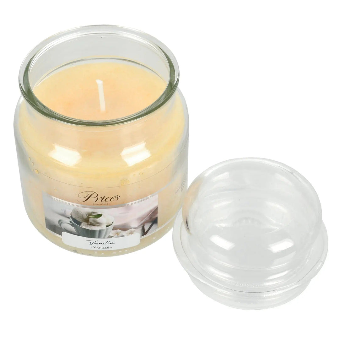 Price's Medium Scented Candle Glass Jar With Lid 60 Hours 340g