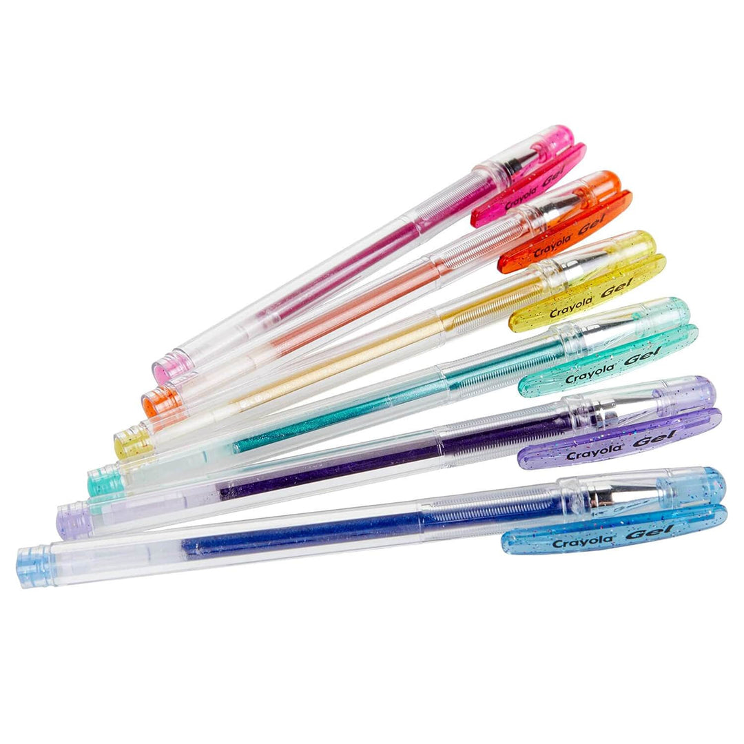 6 coloured glitter gel pens for writing and drawing