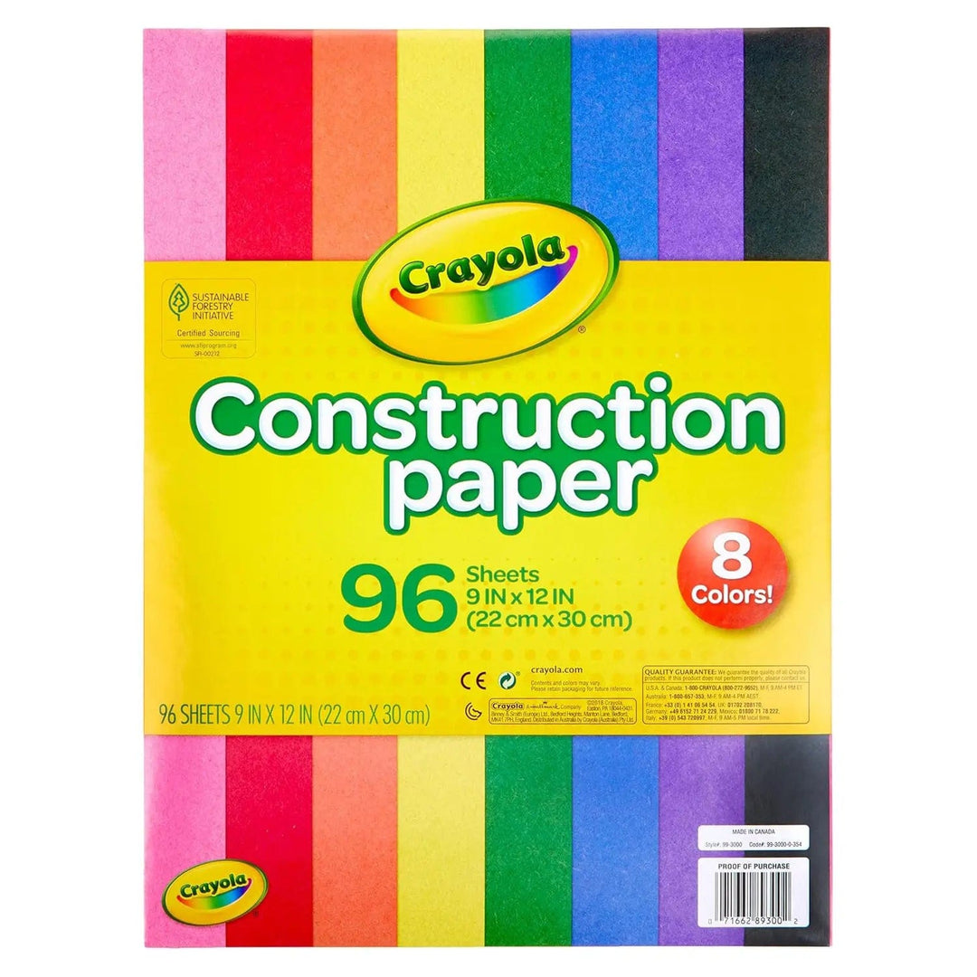 Construction paper from Crayola in pack with 96 sheets