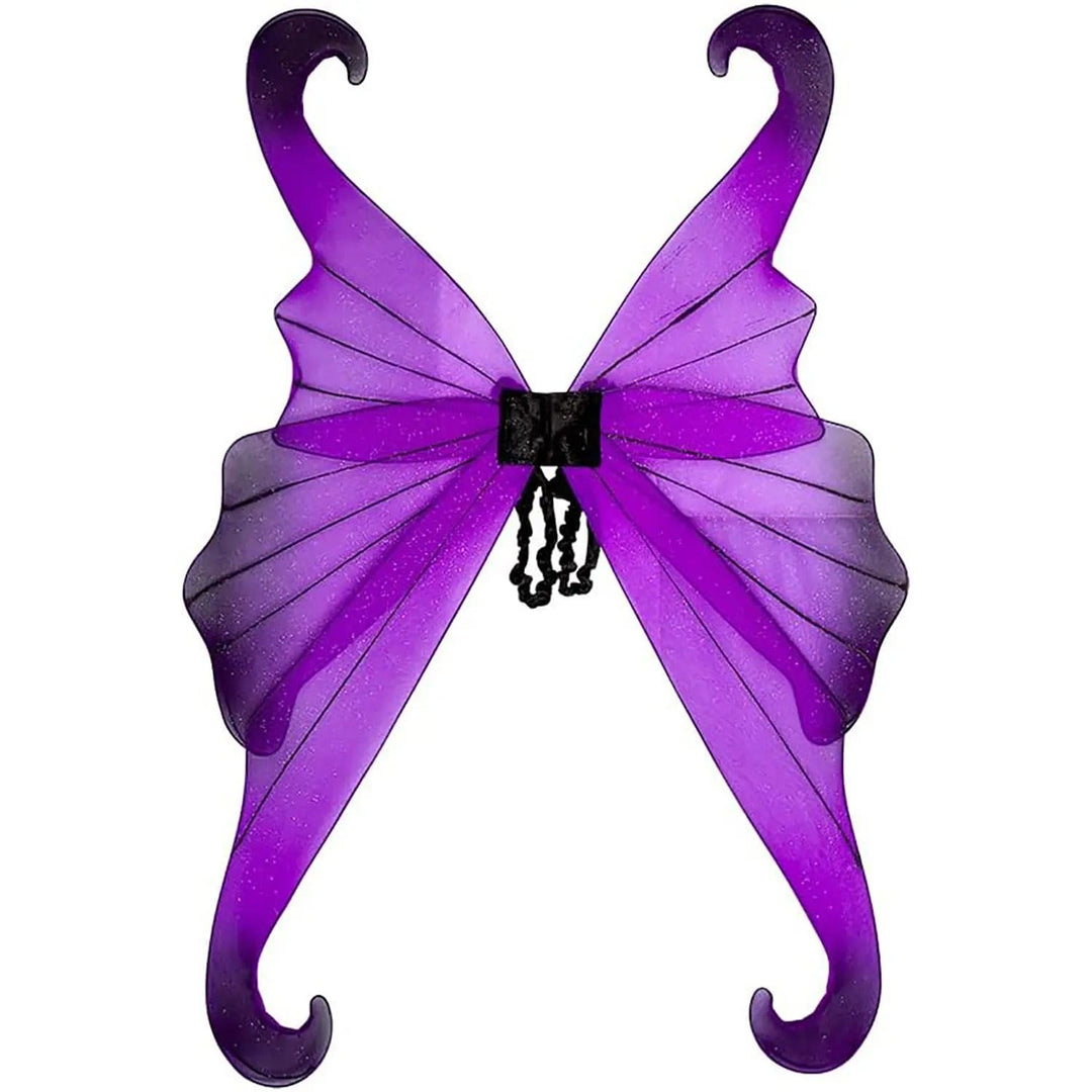 Pair of purple and black fairy wings for fancy dress costumes