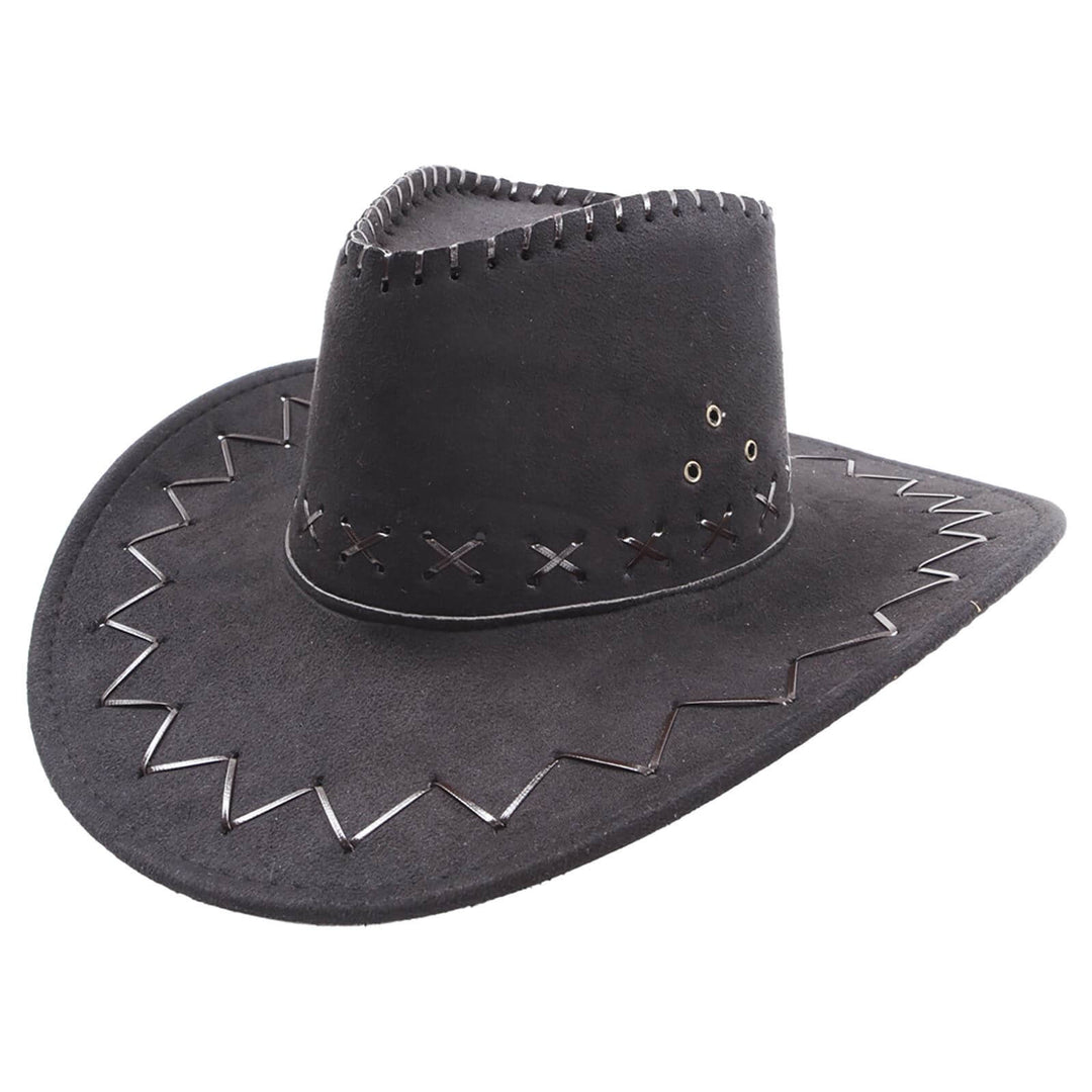 Suede Cowboy Hat Wild West Fancy Dress Stag Hen Party