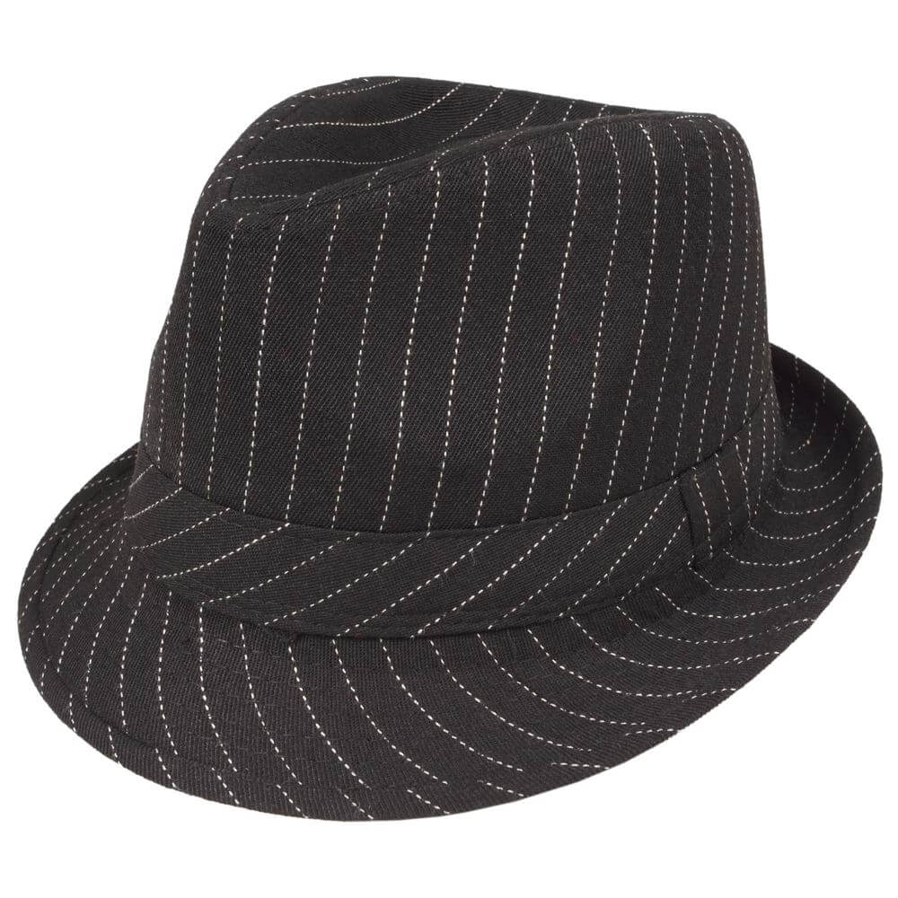 Gangster Hat Pinstripe Trilby 40s Fancy Dress Stag Hen