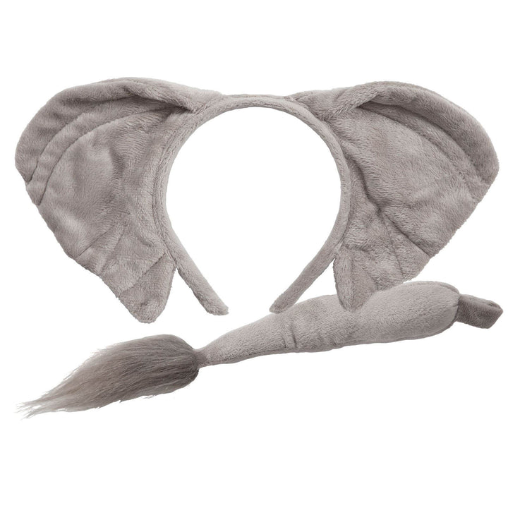 Ears &amp; Tail Set Kids Wild Animals Fancy Dress Zoo Safari Elephant