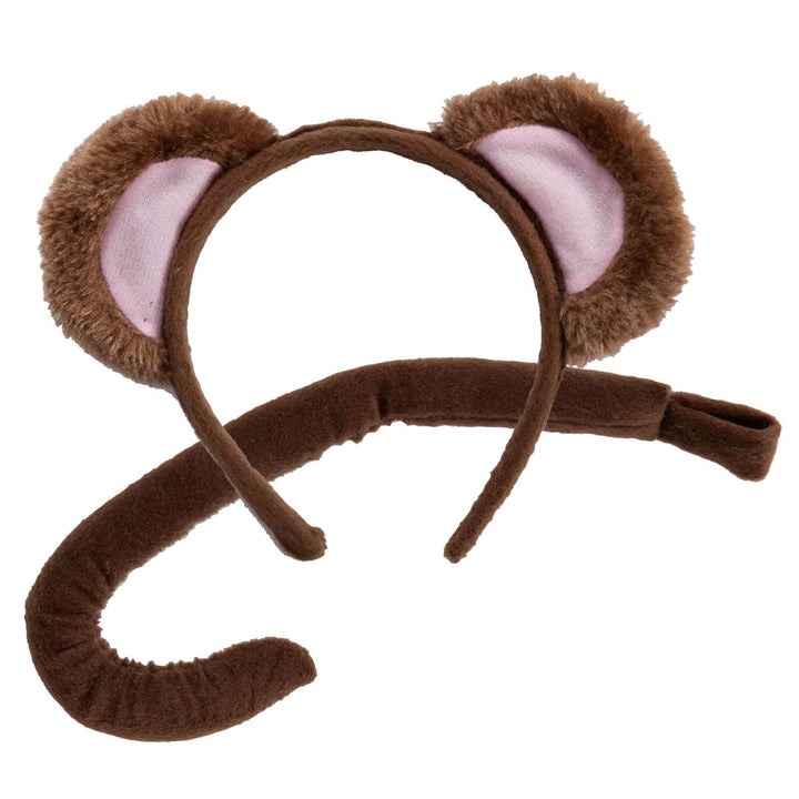 Ears & Tail Set Kids Wild Animals Fancy Dress Zoo Safari Monkey