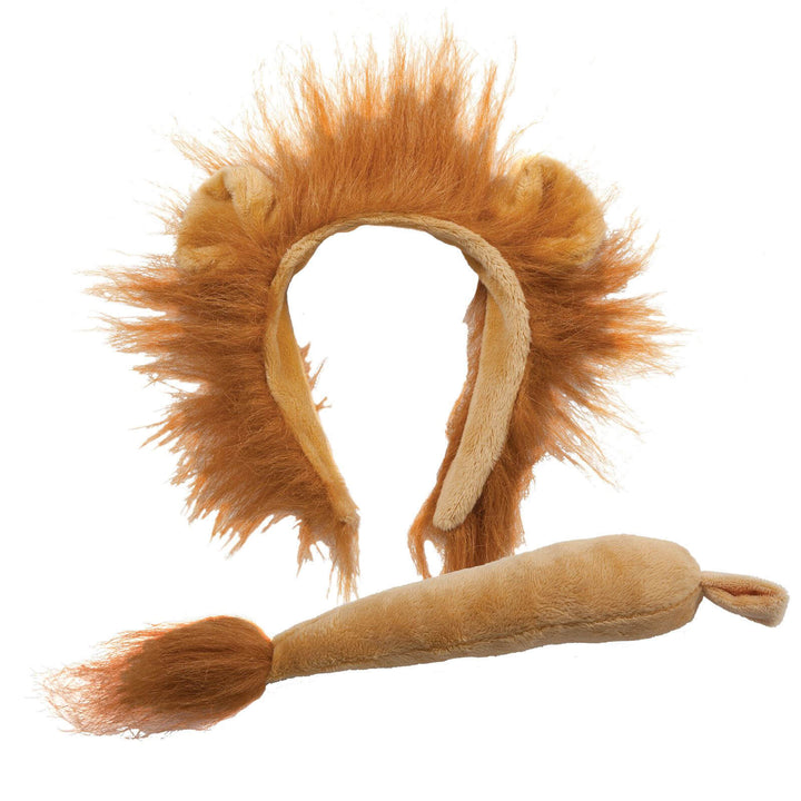 Ears &amp; Tail Set Kids Wild Animals Fancy Dress Zoo Safari Lion