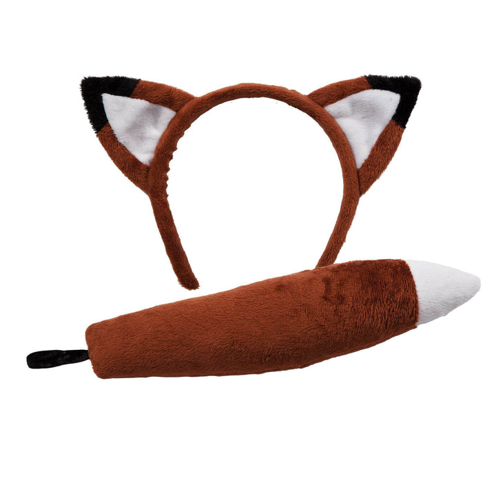 Ears &amp; Tail Set Kids Wild Animals Fancy Dress Zoo Safari Fox
