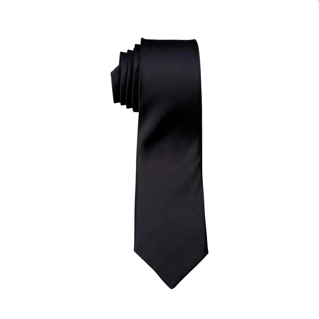 Black satin style tie for fancy dress costumes