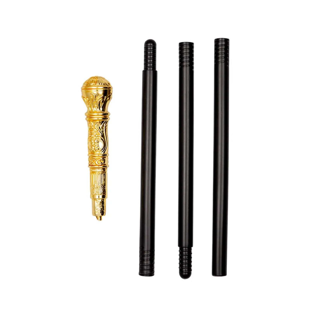 Gold Topped Cane 4 Piece Gangster Stick Dance Prop