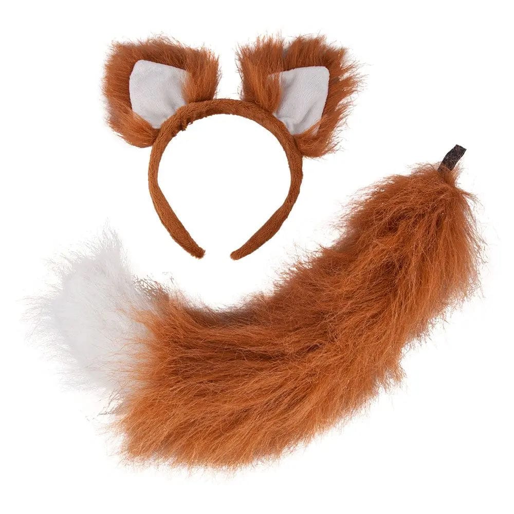 Kids Deluxe Fox Ears & Tail Set Book Day Fancy Dress