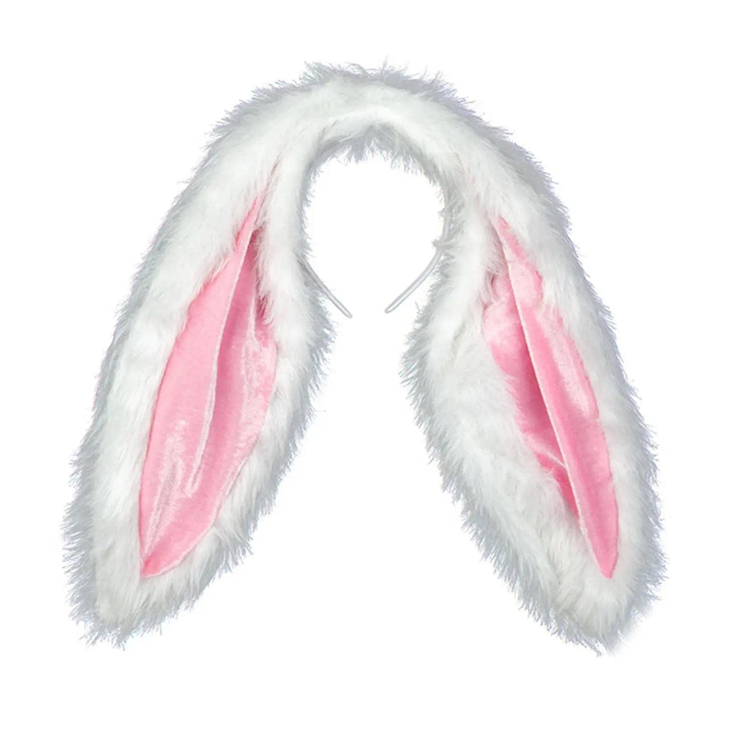 Giant white rabbit ears for kids fancy dress costumes