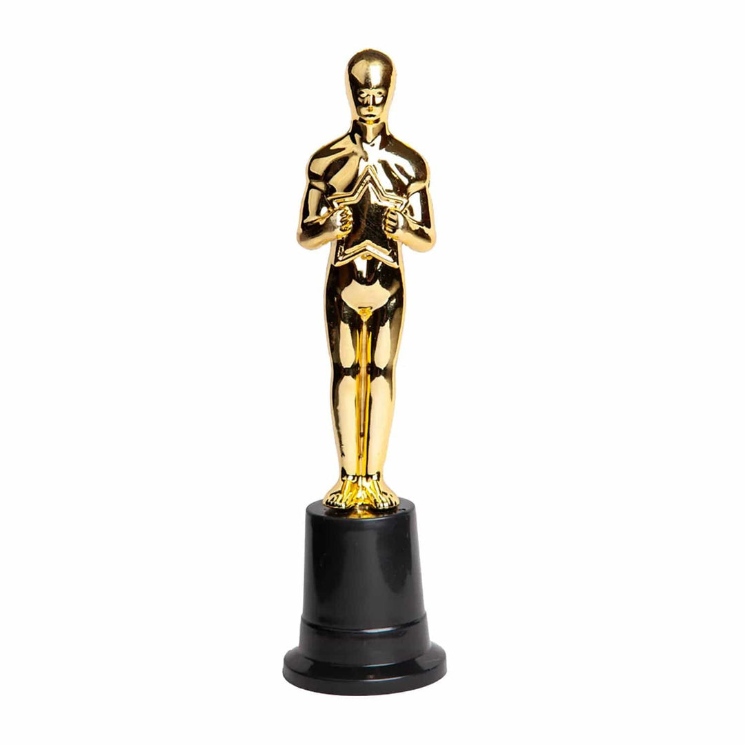 Gold figure award statue for fancy dress costumes