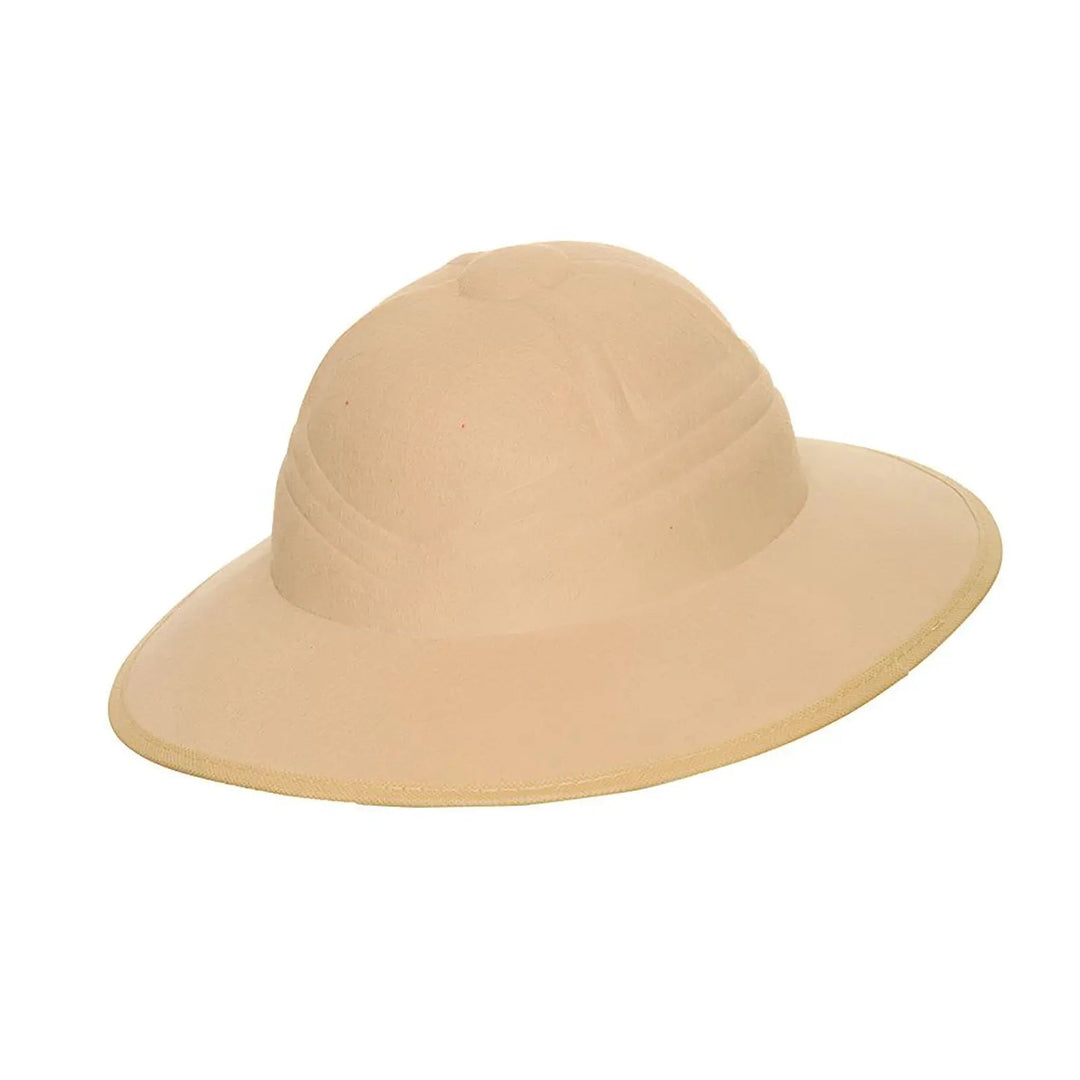 Beige coloured safari explorers hat for fancy dress parties