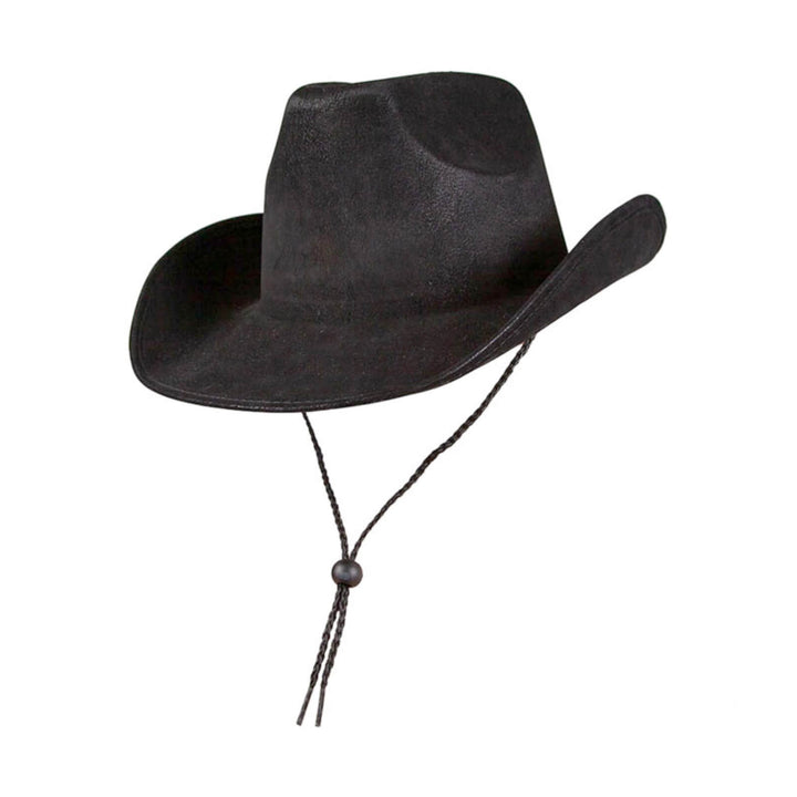 Cowboy Hat Super Deluxe Suede Stag Hen Night Fancy Dress Black