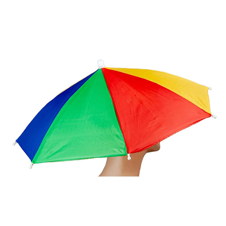 6 coloured panel umbrella hat for fancy dress costumes and festivals